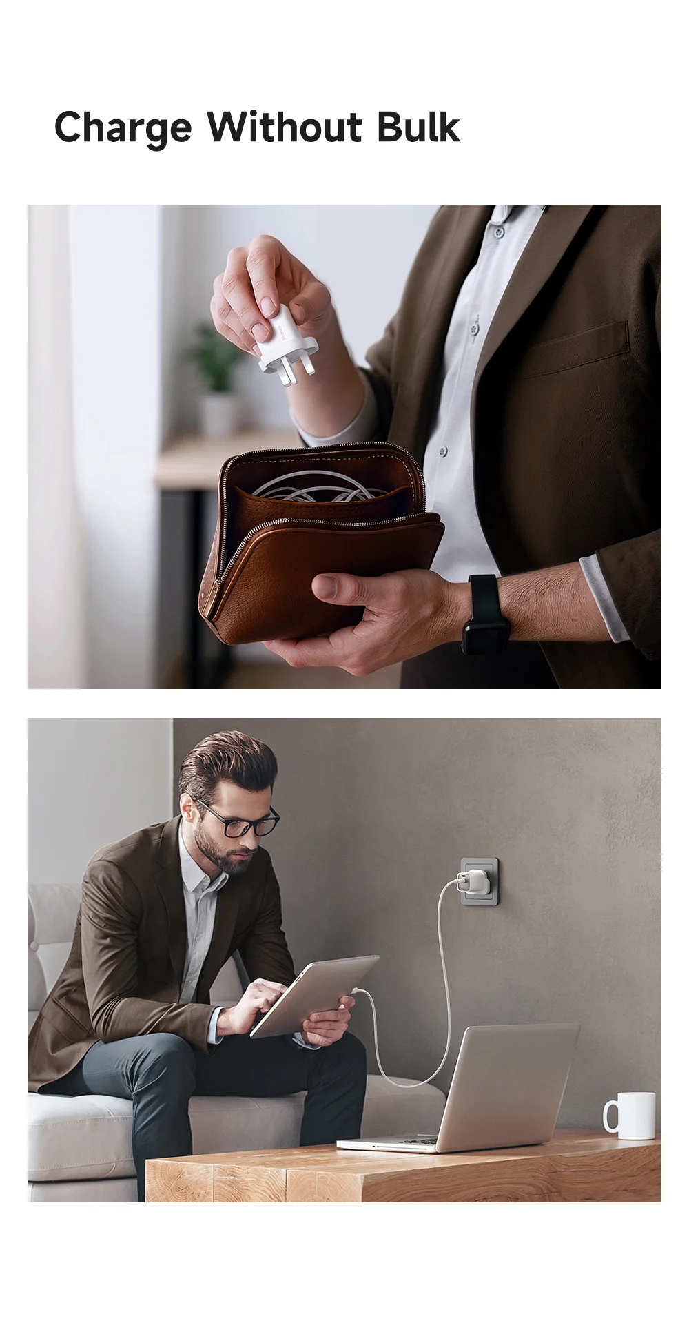 MCDODO CH-099 UK Plug 45W Ultimate Mini GaN Charger Dual USB C Fast Charging Power Adapter - White 9