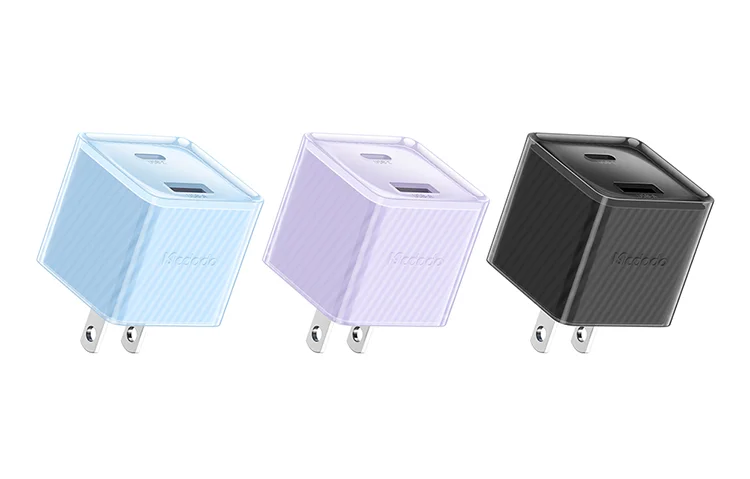 MCDODO CH-413 Dichromatic Series Charging Block 33W USB-A + Type-C Dual Port PD GaN Charger - Purple 18