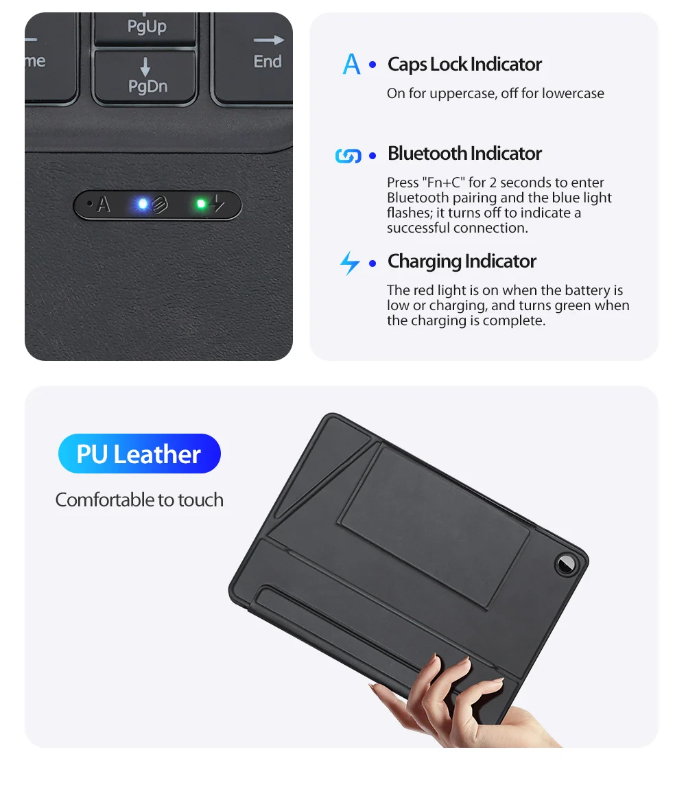 DUX DUCIS For Samsung Galaxy Tab A9+ PU Leather Case + Magnetic Detachable Keyboard with Pencil Holder 16