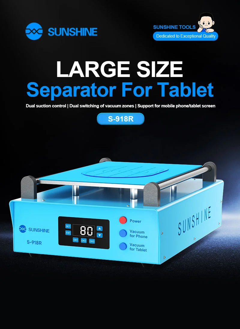 SUNSHINE S-918R LCD Vacuum Screen Separator Phone LCD Glass Removing Changing Repair Machine - EU Plug 1
