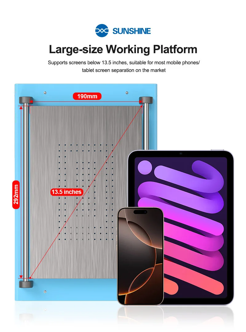 SUNSHINE S-918R LCD Vacuum Screen Separator Phone LCD Glass Removing Changing Repair Machine - EU Plug 3