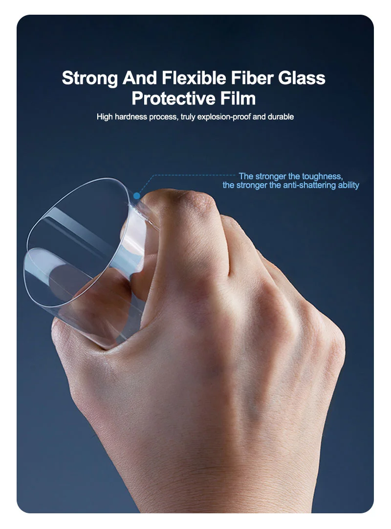 SUNSHINE UV-1 25Pcs HD Fiberglass Protective Film with Lamp Box UV Screen Protector Super Toughened Explosion Proof 4