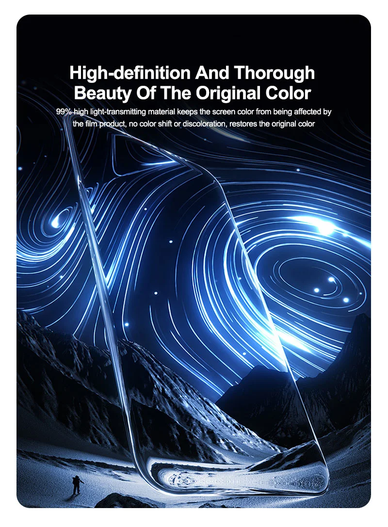 SUNSHINE UV-1 25Pcs HD Fiberglass Protective Film with Lamp Box UV Screen Protector Super Toughened Explosion Proof 6