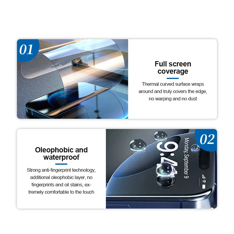 SUNSHINE UV-1 25Pcs HD Fiberglass Protective Film with Lamp Box UV Screen Protector Super Toughened Explosion Proof 7