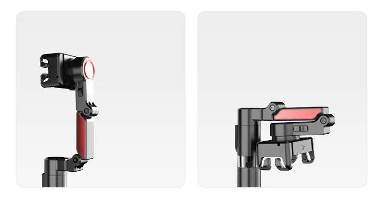 C10 Handheld Phone Stabilizer Gimbal AI Face Tracking Vlog Live Streaming Selfie Stick with 2 Fill Lights - Dark Grey 14