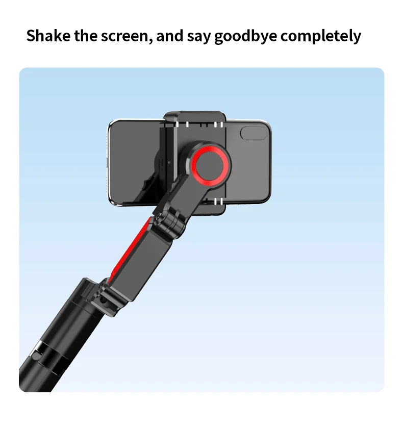 C10 Handheld Phone Stabilizer Gimbal AI Face Tracking Vlog Live Streaming Selfie Stick with 2 Fill Lights - Dark Grey 5