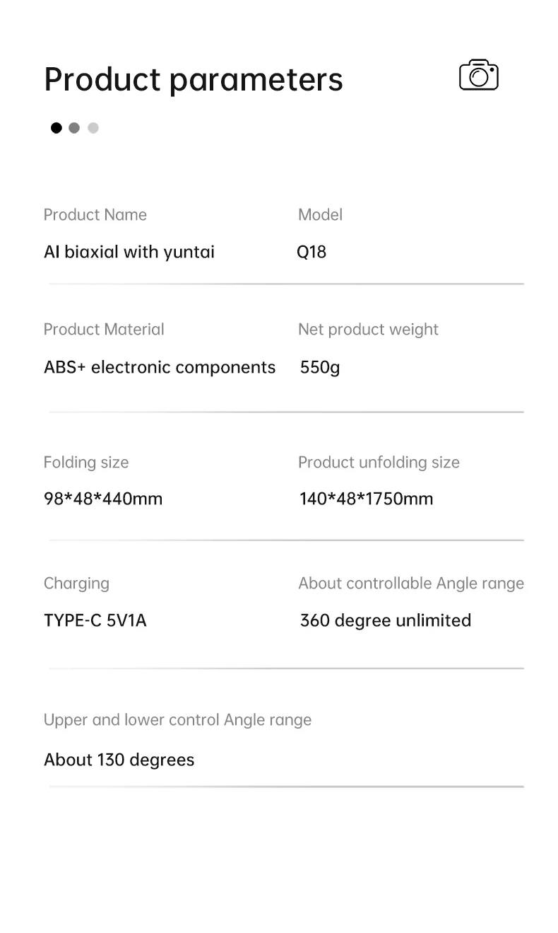 Q18 AI Smart Face Tracking Phone Stabilizer Gimbal Dual Axis Anti-Shake Selfie Stick with Tripod for Live Streaming 20