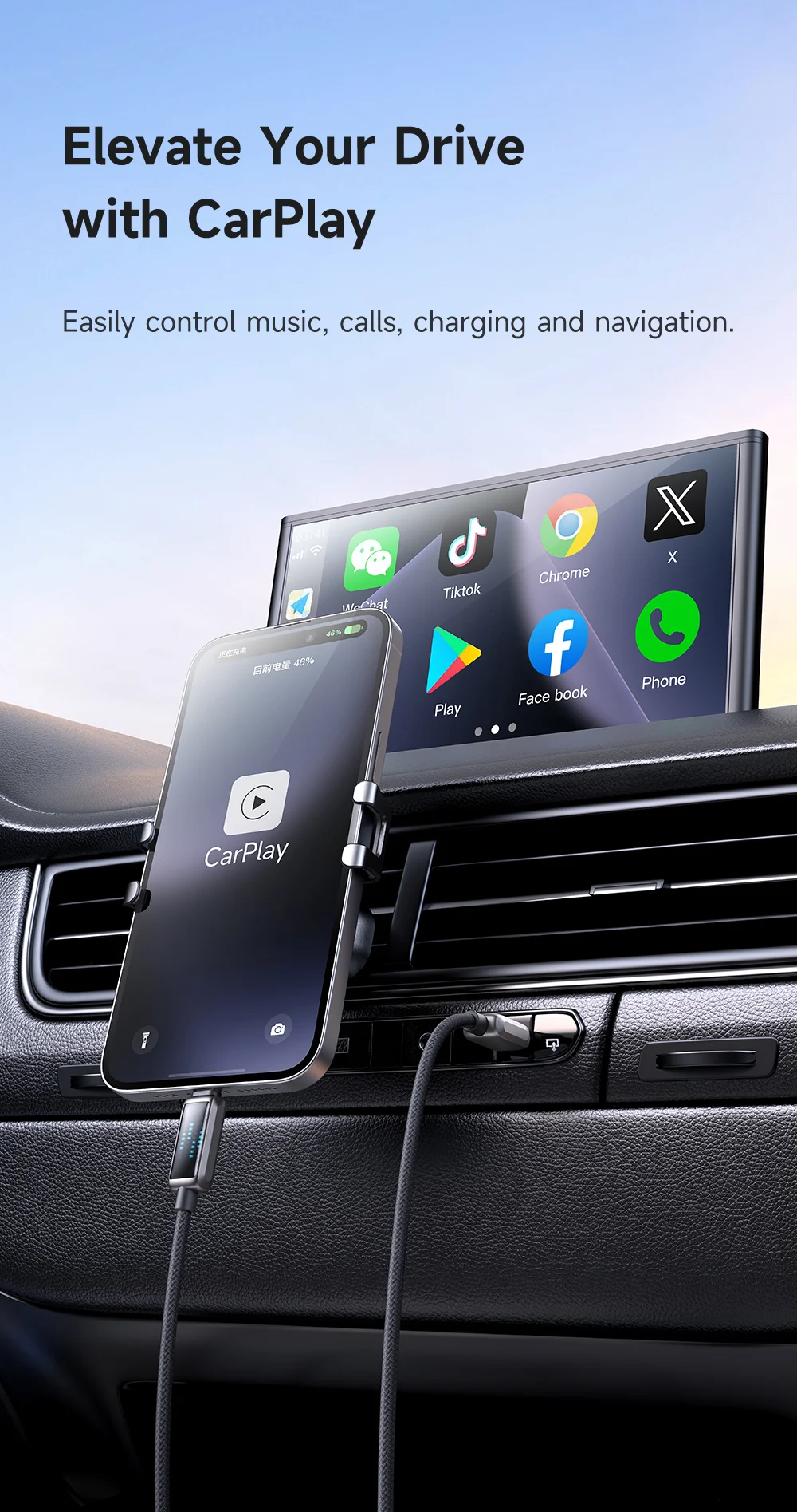 MCDODO CA-4250 1.2m Type-C to Type-C Cable 100W Fast Charging Nylon Braided Data Cable 10