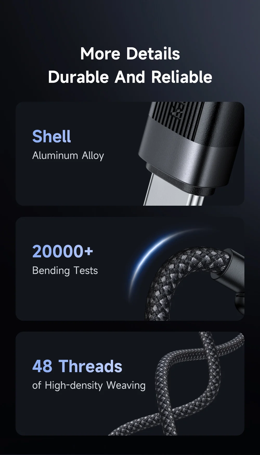 MCDODO CA-2000 1.2m Type-C to Type-C 60W Fast Charging Cable Data Cord 11