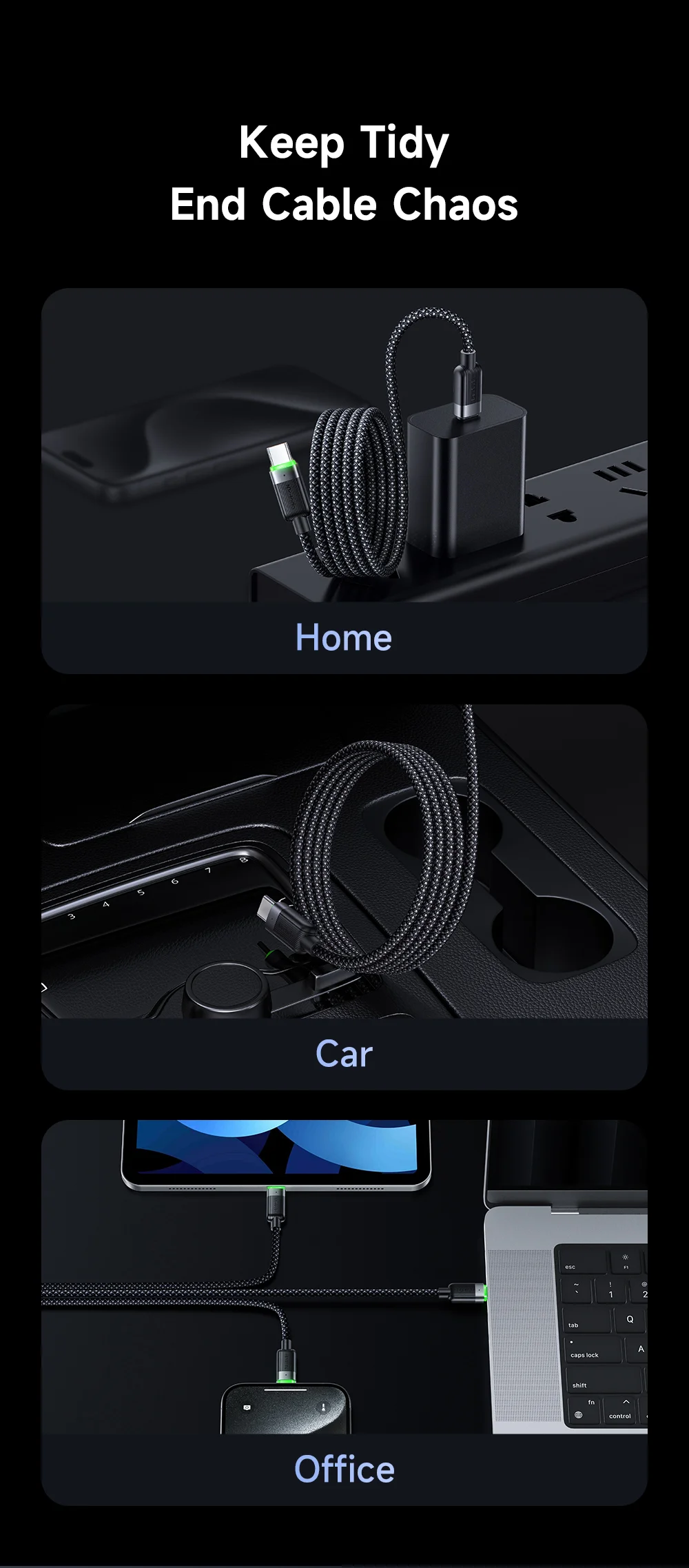 MCDODO CA-2000 1.2m Type-C to Type-C 60W Fast Charging Cable Data Cord 4