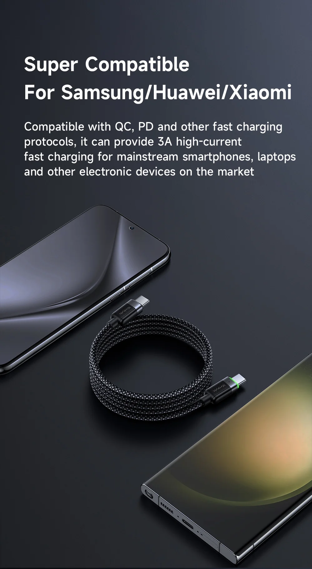 MCDODO CA-2000 1.2m Type-C to Type-C 60W Fast Charging Cable Data Cord 8