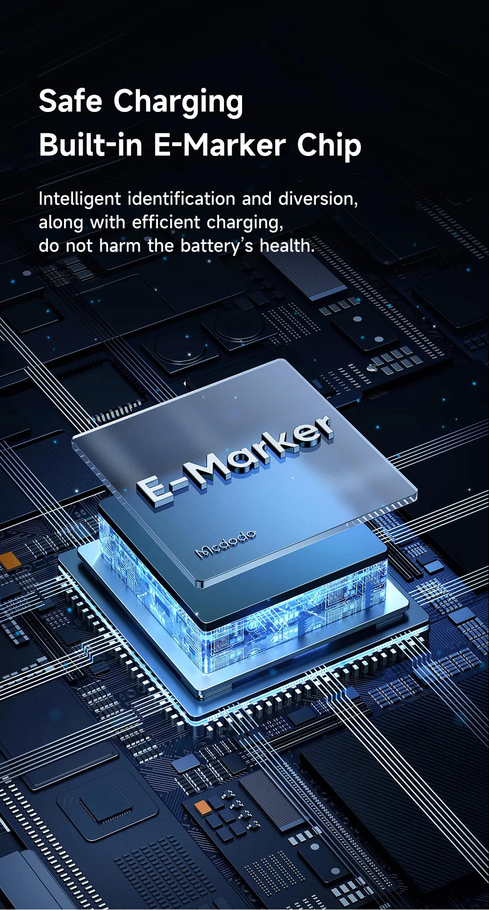 MCDODO CA-6780-IN-1 USB-C Fast Charging Cable Dual USB-C Ports 100W Charging Cord 1.5m Braided 7