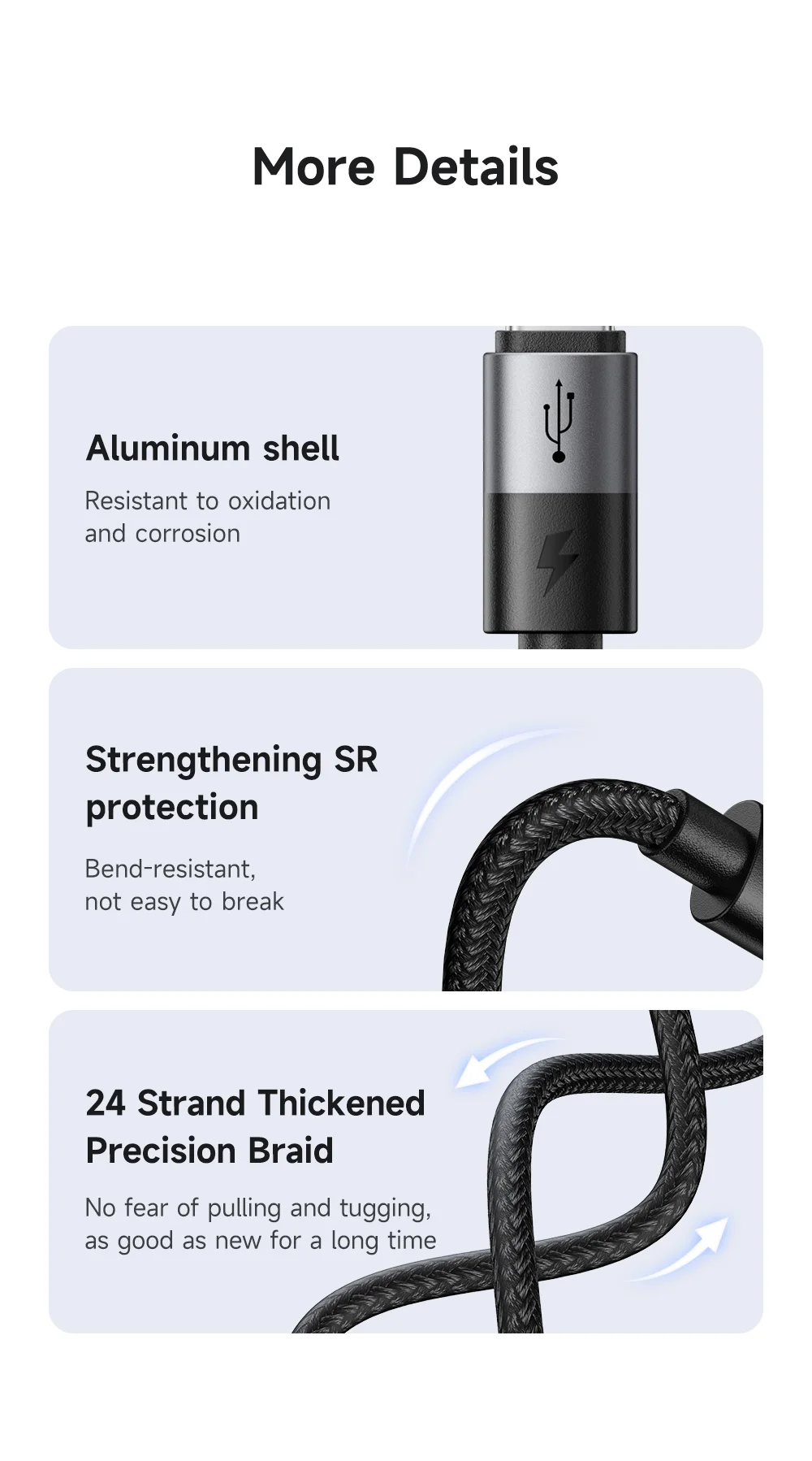 MCDODO CA-6740 2-in-1 USB-C Cable 100W Fast Charging Dual Type-C Ports Braided Cord 1.5m for Multiple Devices 12