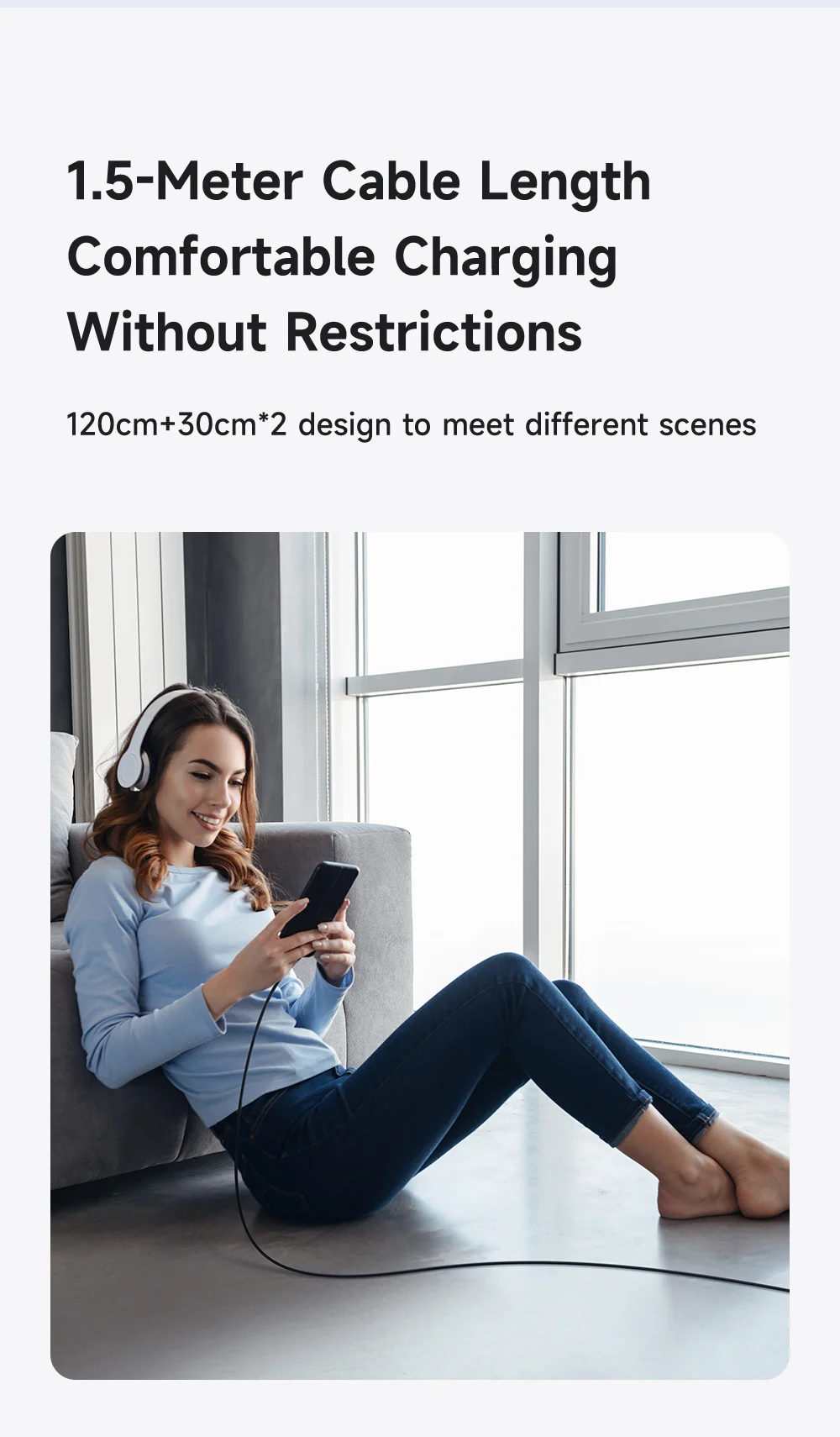 MCDODO CA-6700 2-in-1 Fast Charging Cable 100W USB-C to USB-C+iP Braided Cord 1.5m for Multiple Devices 10