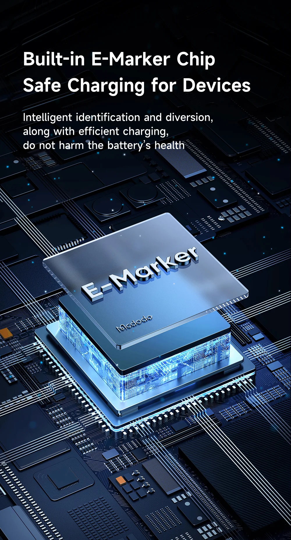 MCDODO CA-6700 2-in-1 Fast Charging Cable 100W USB-C to USB-C+iP Braided Cord 1.5m for Multiple Devices 7