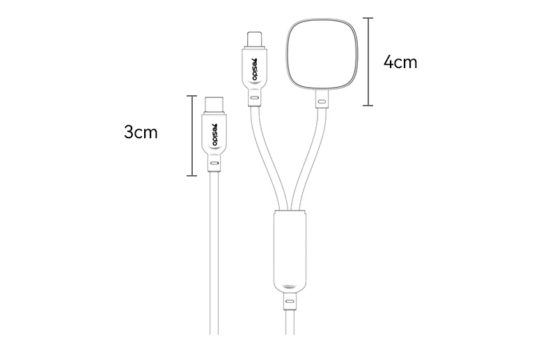 YESIDO CA136C 2 in 1 USB C to USB C / for Apple Watch Charger Dock 60W Fast Charging Cable 12