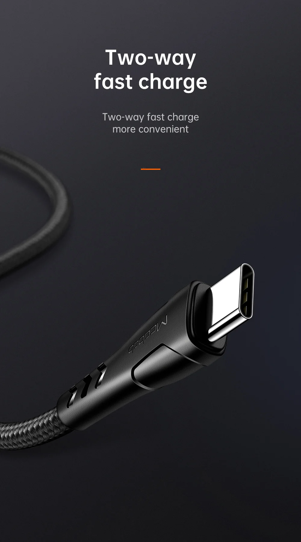 MCDODO for iPhone 15 Series Nylon Braided 0.2M USB-C to USB-C Fast Charging Cable for Samsung Huawei Xiaomi 6