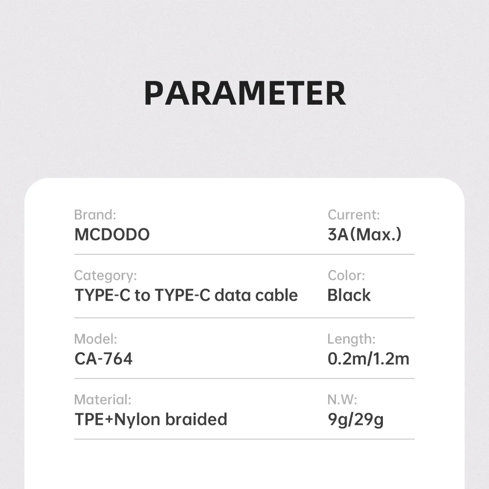 MCDODO for iPhone 15 Series Nylon Braided 1.2M USB-C to USB-C Fast Charger Cable for Samsung Huawei Xiaomi 12