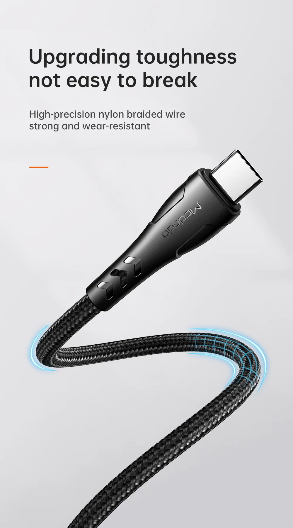 MCDODO for iPhone 15 Series Nylon Braided 1.2M USB-C to USB-C Fast Charger Cable for Samsung Huawei Xiaomi 9