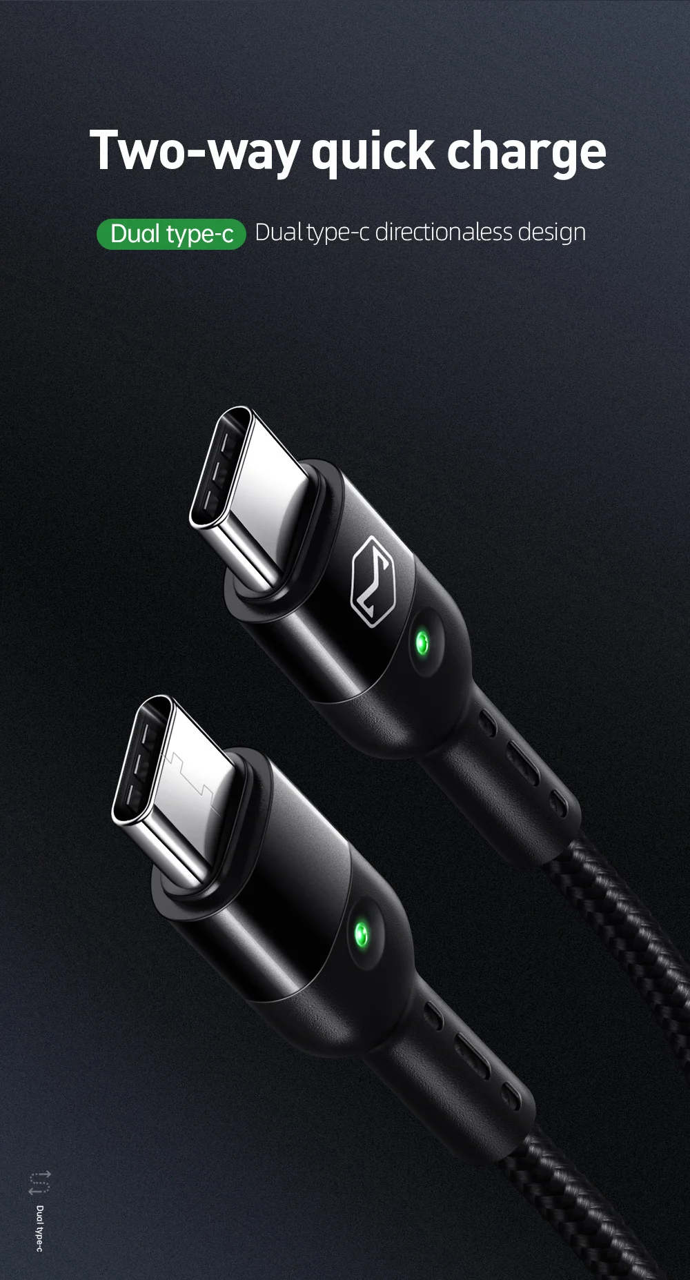 MCDODO for iPhone 15 Series Spring Coiled Type-C to Type-C Data Cable Power Delivery PD Fast Charger Cable 7
