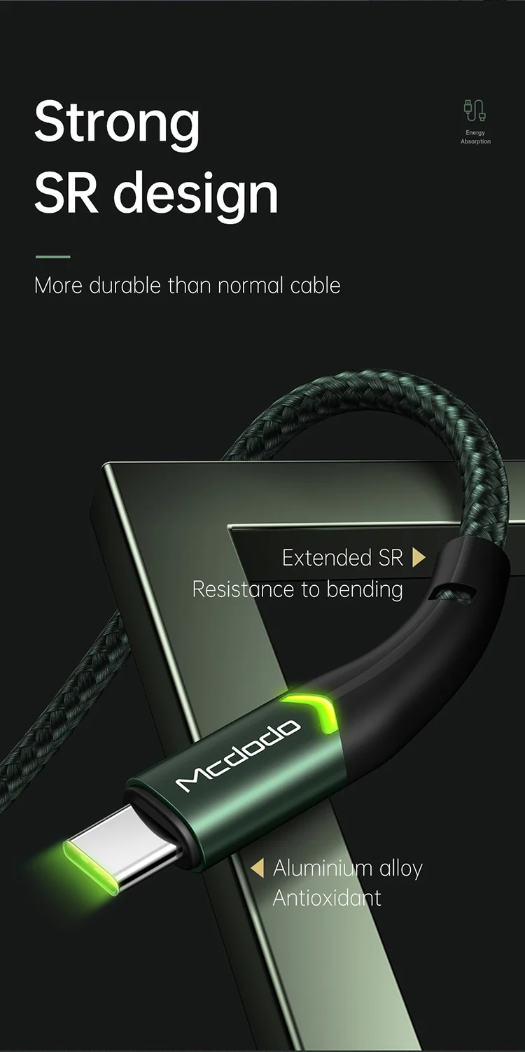 MCDODO MDD CA-7960 for iPhone 15 Series 1m Type-C Cable Fast Charge Phone Charger Data Cord for Xiaomi Samsung Huawei - Orange 4