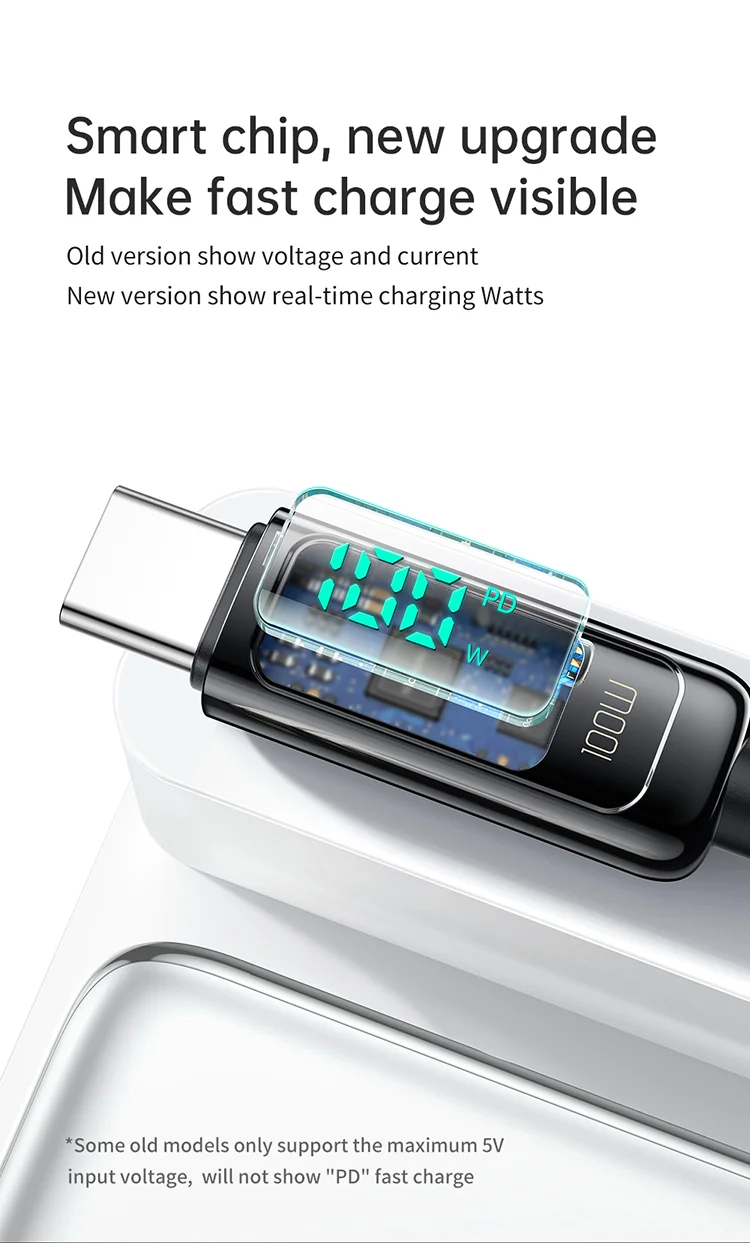 MCDODO CA-882 for iPhone 15 Series MDD Type-C to Type-C Data Cable 1.2m 100W Fast Charging Cord Wire with Digital Display - Black 2