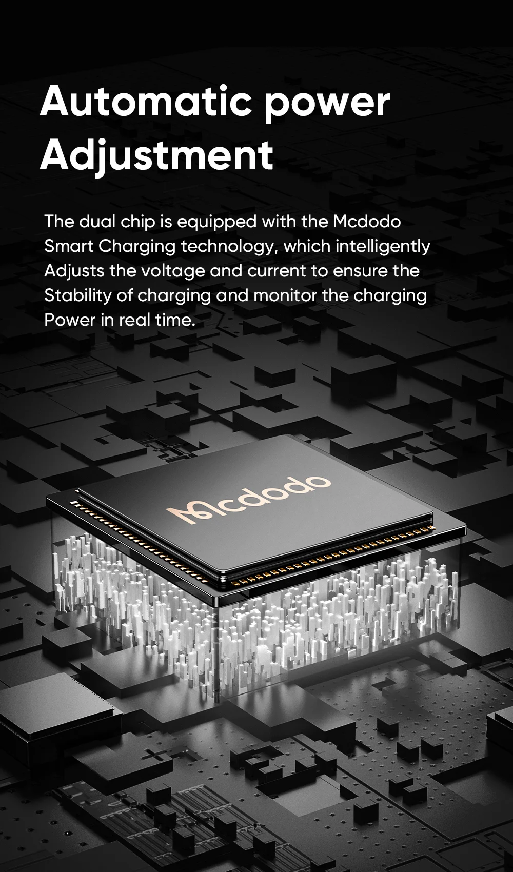 MCDODO CA-1070 1.2m USB A to Micro USB Cable 3A LED Display Charging Cord 480Mbps Data Transmission Cable - Black 4