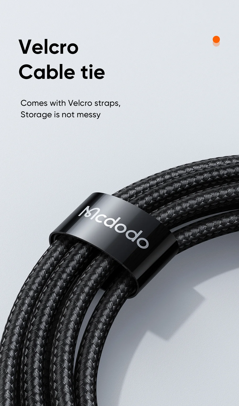 MCDODO CA-1070 1.2m USB A to Micro USB Cable 3A LED Display Charging Cord 480Mbps Data Transmission Cable - Black 8