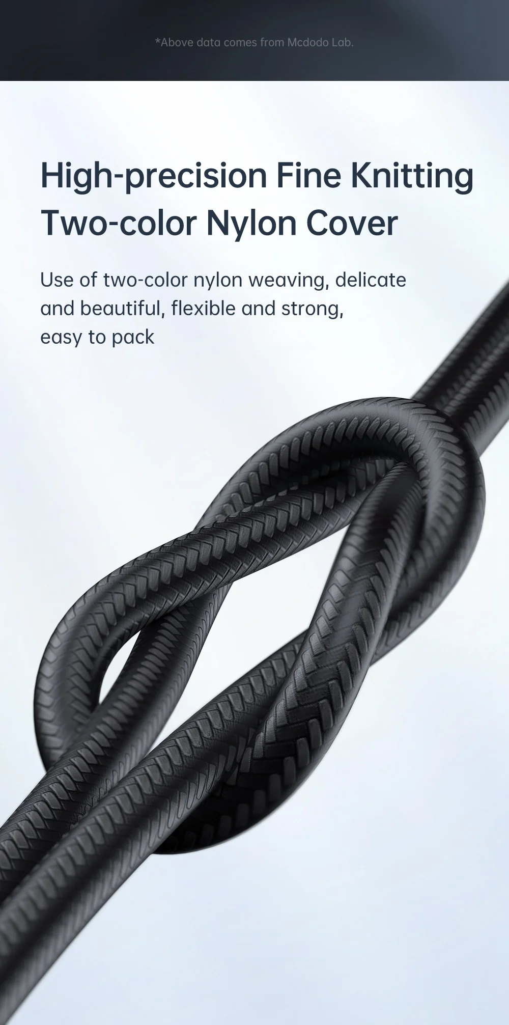 MCDODO CA-2841 for iPhone 15 Series 1.8m Type-C to Type-C PD 100W Fast Charging Auto Power Off Transparent Data Cable, Black 10