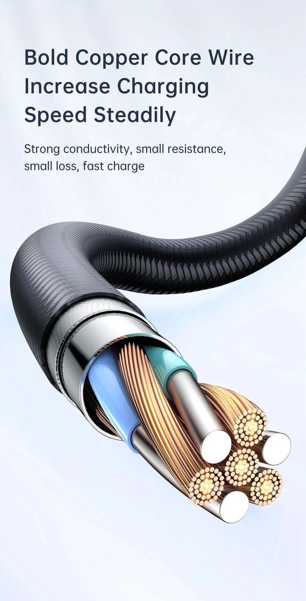 MCDODO CA-3151 MDD for iPhone 15 Series 1.8m USB to Type-C 6A Fast Charge Cable Auto Disconnect Nylon Braided Cord - Black 8