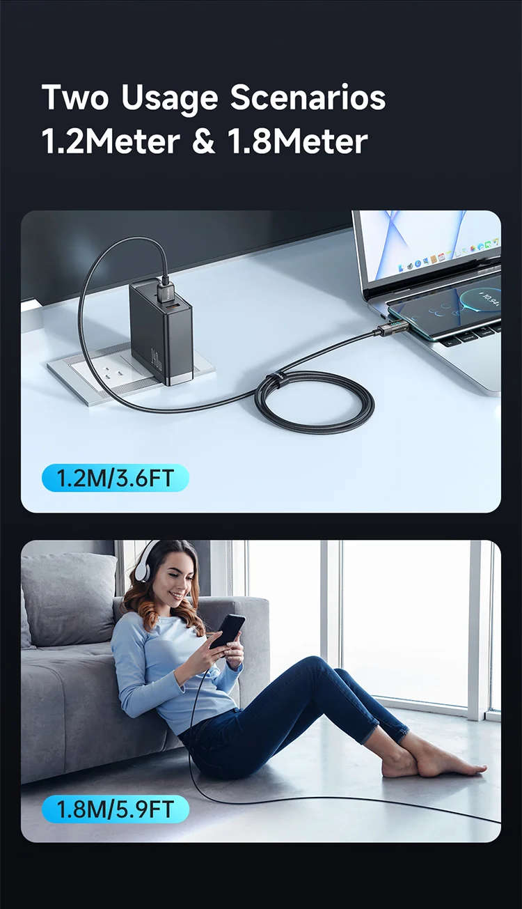 MCDODO CA-3630 for iPhone 15 Series 1.2m 100W High Power Digital Display Auto Power Off USB-A to Type-C Transparent Data Cable - Black 12
