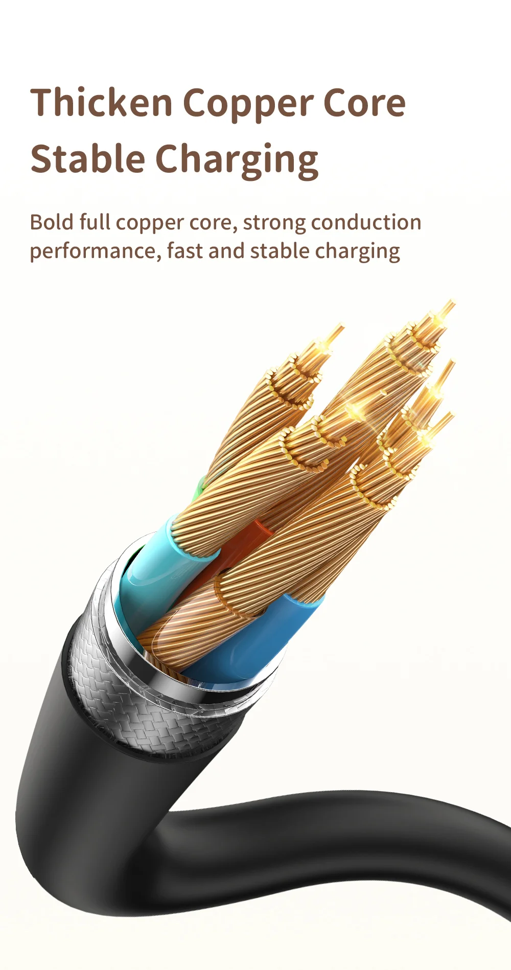 MCDODO Alpha Series CA-475 1.2m USB-A to Type-C Charging Cable 6A Silicone Data Transfer Cord - Beige 12