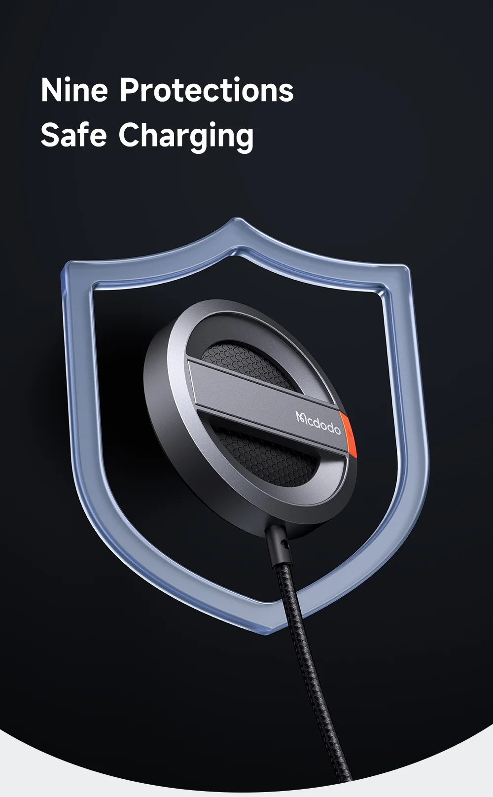 MCDODO CH-550 15W Magnetic Phone Wireless Charger with Foldable Stand 13