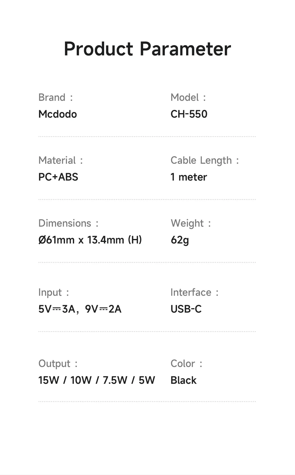 MCDODO CH-550 15W Magnetic Phone Wireless Charger with Foldable Stand 16