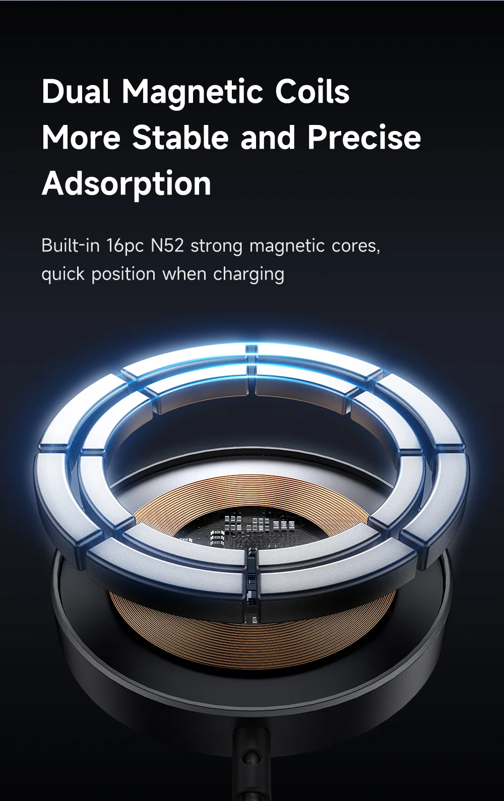 MCDODO CH-550 15W Magnetic Phone Wireless Charger with Foldable Stand 8