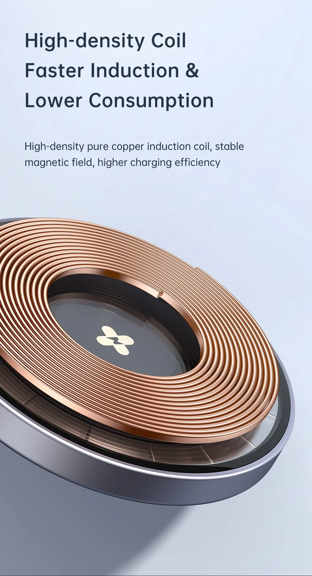 MCDODO CH-2330 MDD Prism Series 15W Transparent Magnetic Wireless Charger Phone Charging Pad - Dark Grey 9