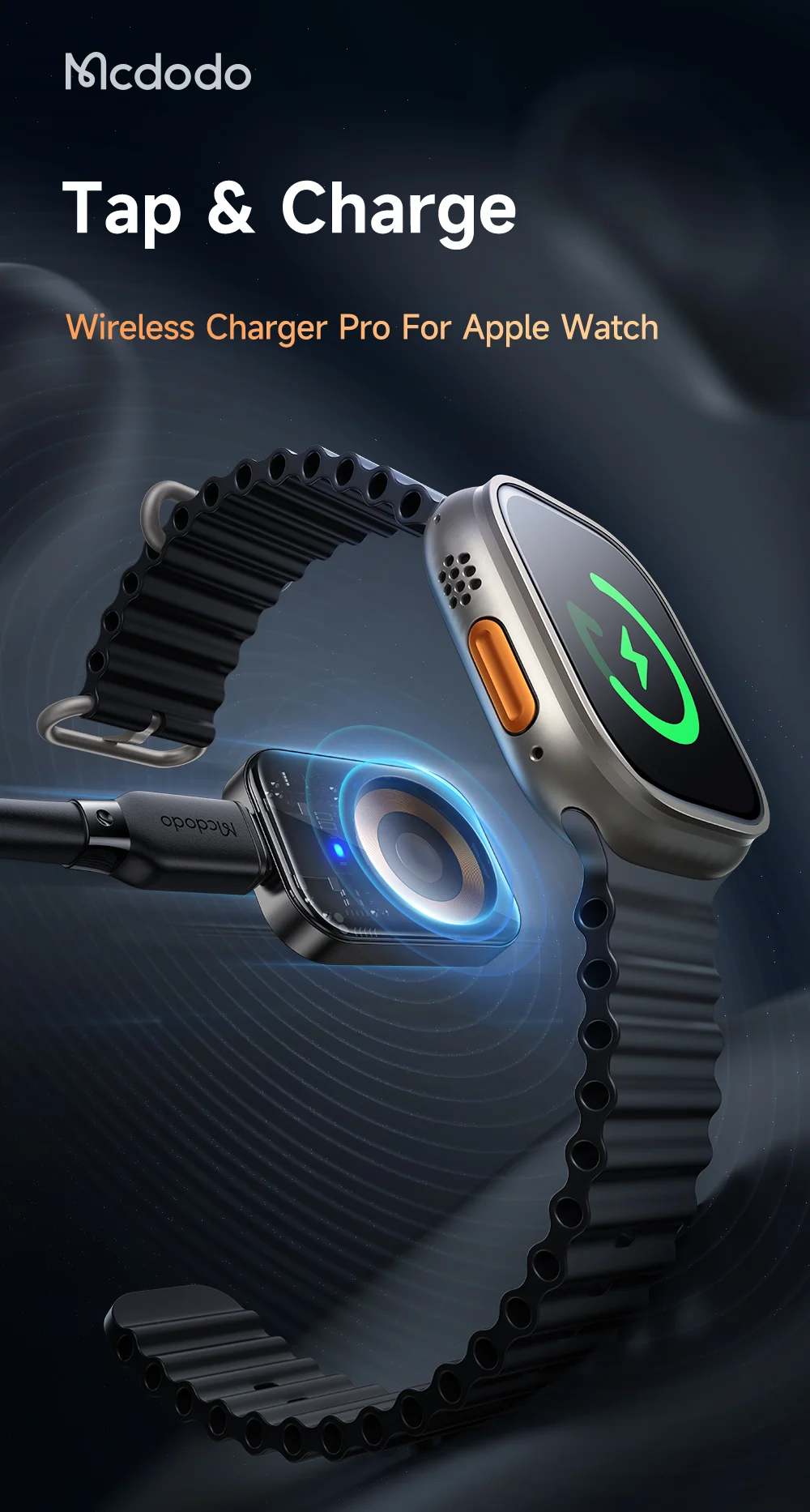 MCDODO CH-2061 MDD Pro Magnetic Watch Charger for Apple Watch Series , Magnetic Adsorption Charging Dock 1
