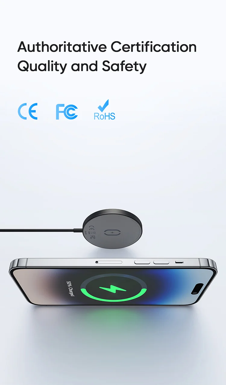 MCDODO CH-4360 MDD Wireless Charger Ultra-thin Charging Pad Cell Phone Safe Charger - Black 10