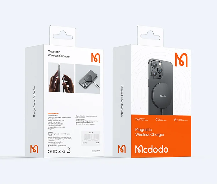 MCDODO CH-4360 MDD Wireless Charger Ultra-thin Charging Pad Cell Phone Safe Charger - Black 14