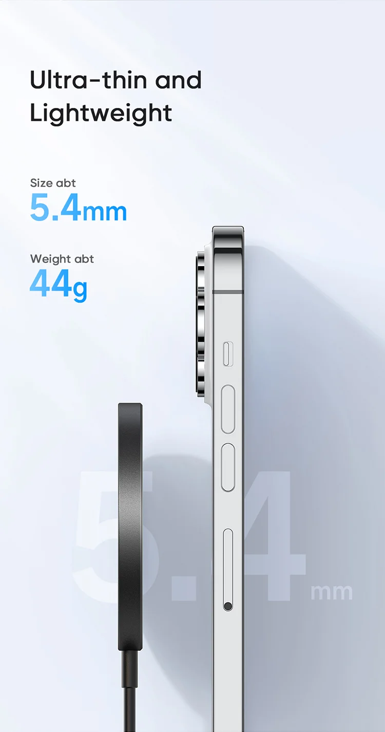 MCDODO CH-4360 MDD Wireless Charger Ultra-thin Charging Pad Cell Phone Safe Charger - Black 3