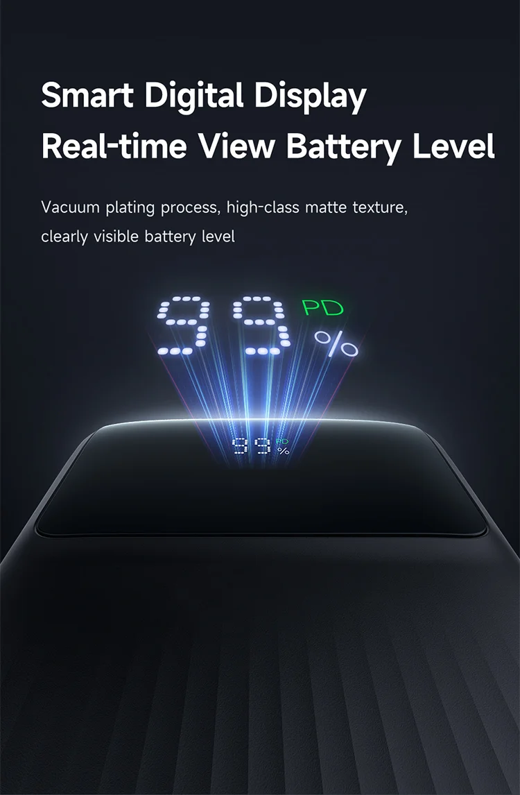 MCDODO MC-0231 Youth Series 33W 10000mAh Digital Display Power Bank Built-In Type-C + 8Pin Cable Phone Charger - Black 16