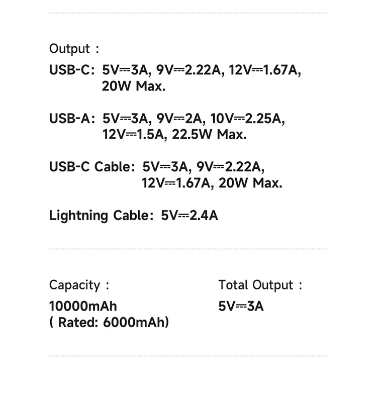 MCDODO MC-0241 Youth Series 22.5W 10000mAh Digital Display Power Bank Built-In Type-C + 8Pin Cable Phone Charger - Black 19