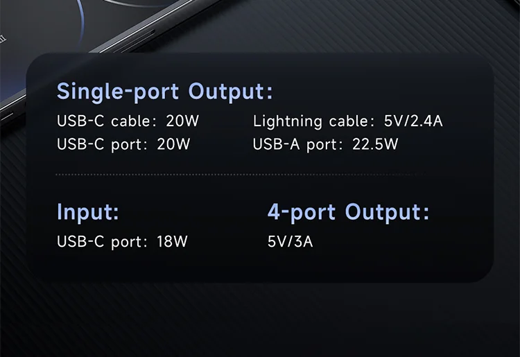 MCDODO MC-0241 Youth Series 22.5W 10000mAh Digital Display Power Bank Built-In Type-C + 8Pin Cable Phone Charger - Black 8