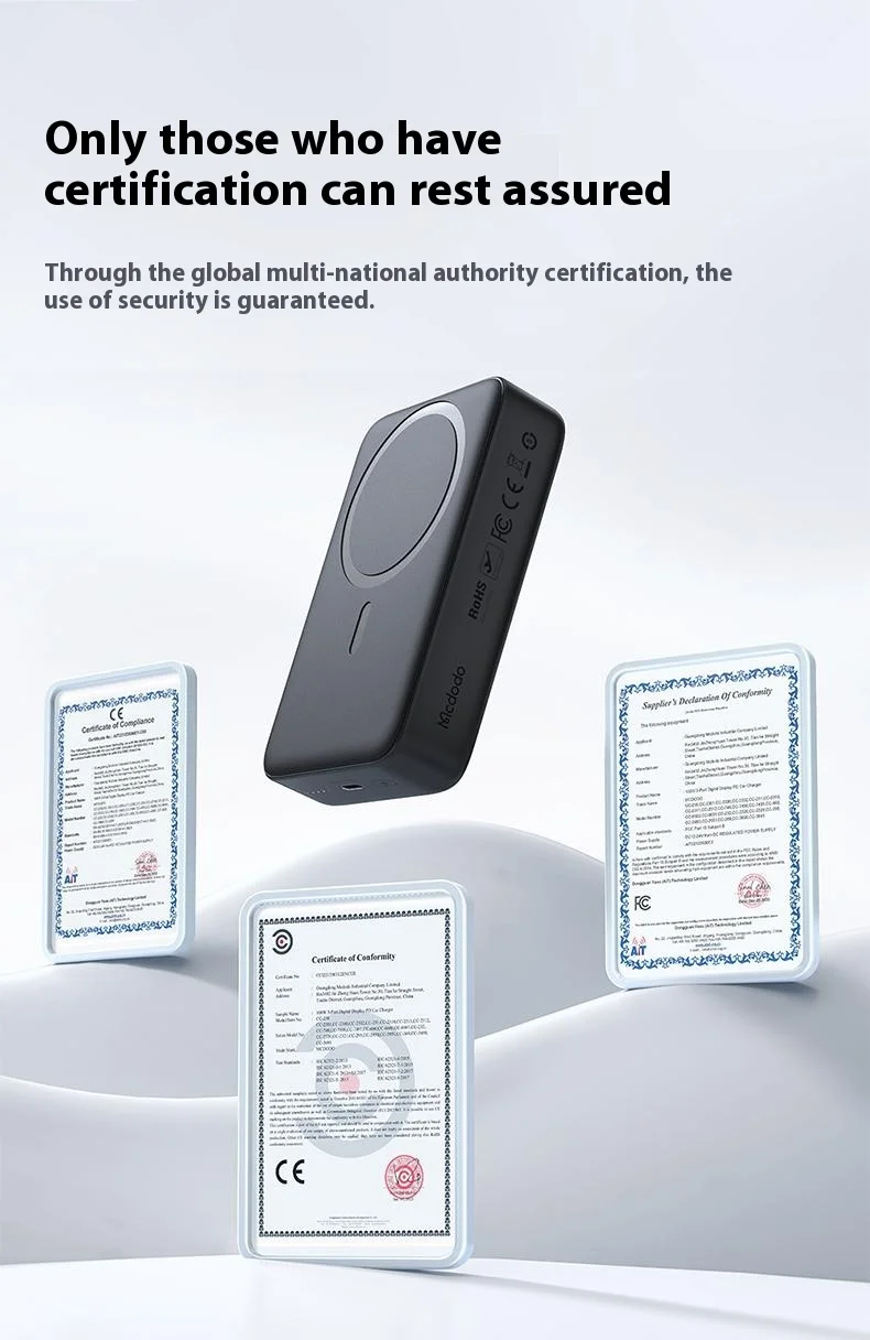 MCDODO MC-502 Magnetic Power Bank 20000mAh 20W Fast Charging Portable Charger Wireless Charging - White 14