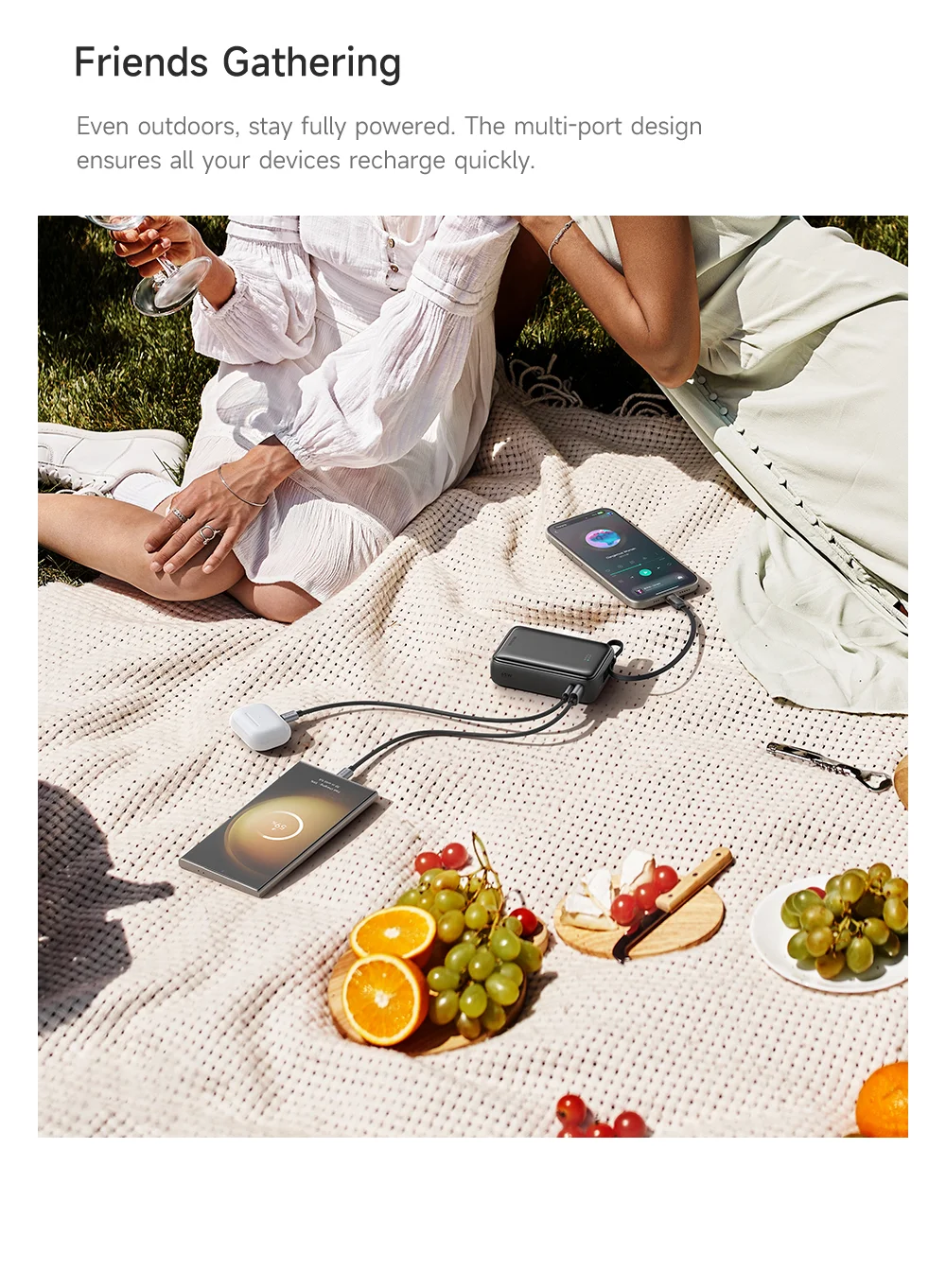 MCDODO MC-6370 MDD Freekit Series USB-C Cable Power Bank 20000mAh Digital Display 65W USB-A + USB-C Ports Phone Charger - Black 8