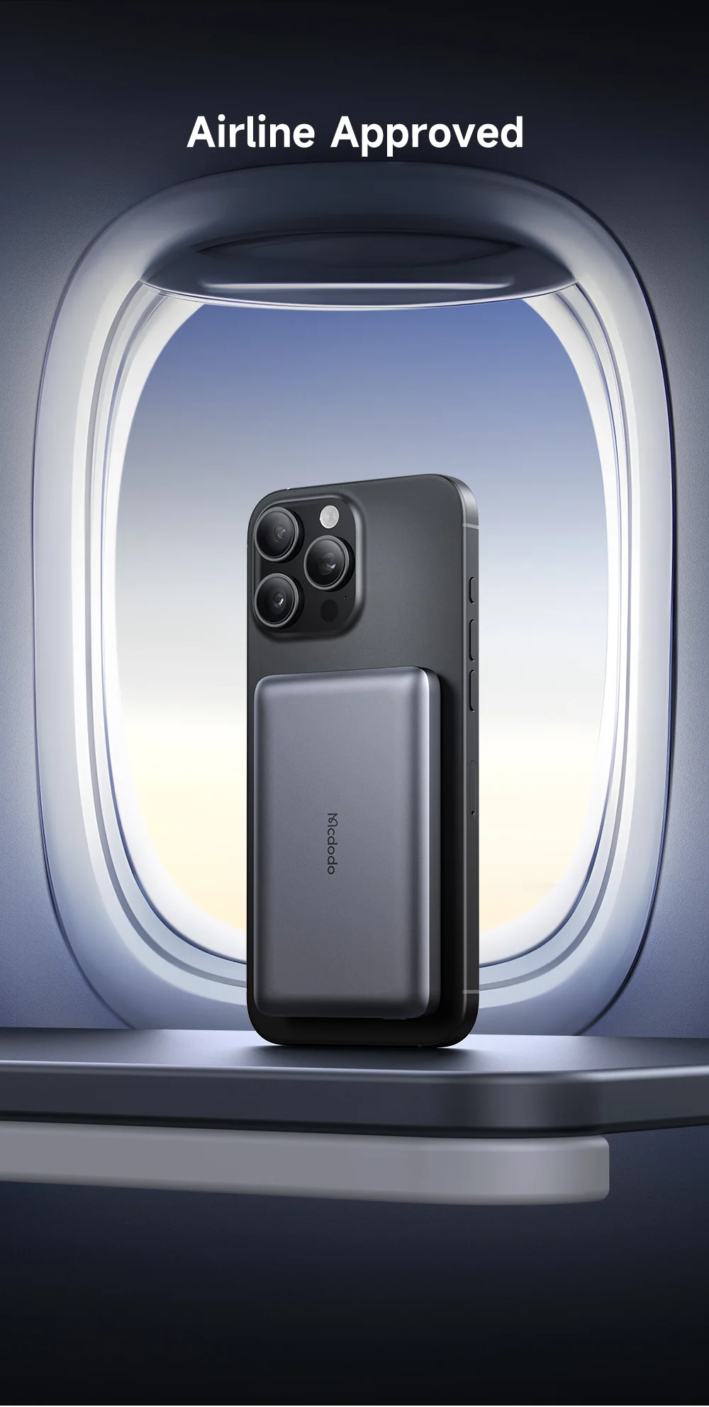 MCDODO MC-4651 20W 10000mAh Power Bank Magnetic Wireless Charging Ultra-Thin Metal Portable Phone Charger 16