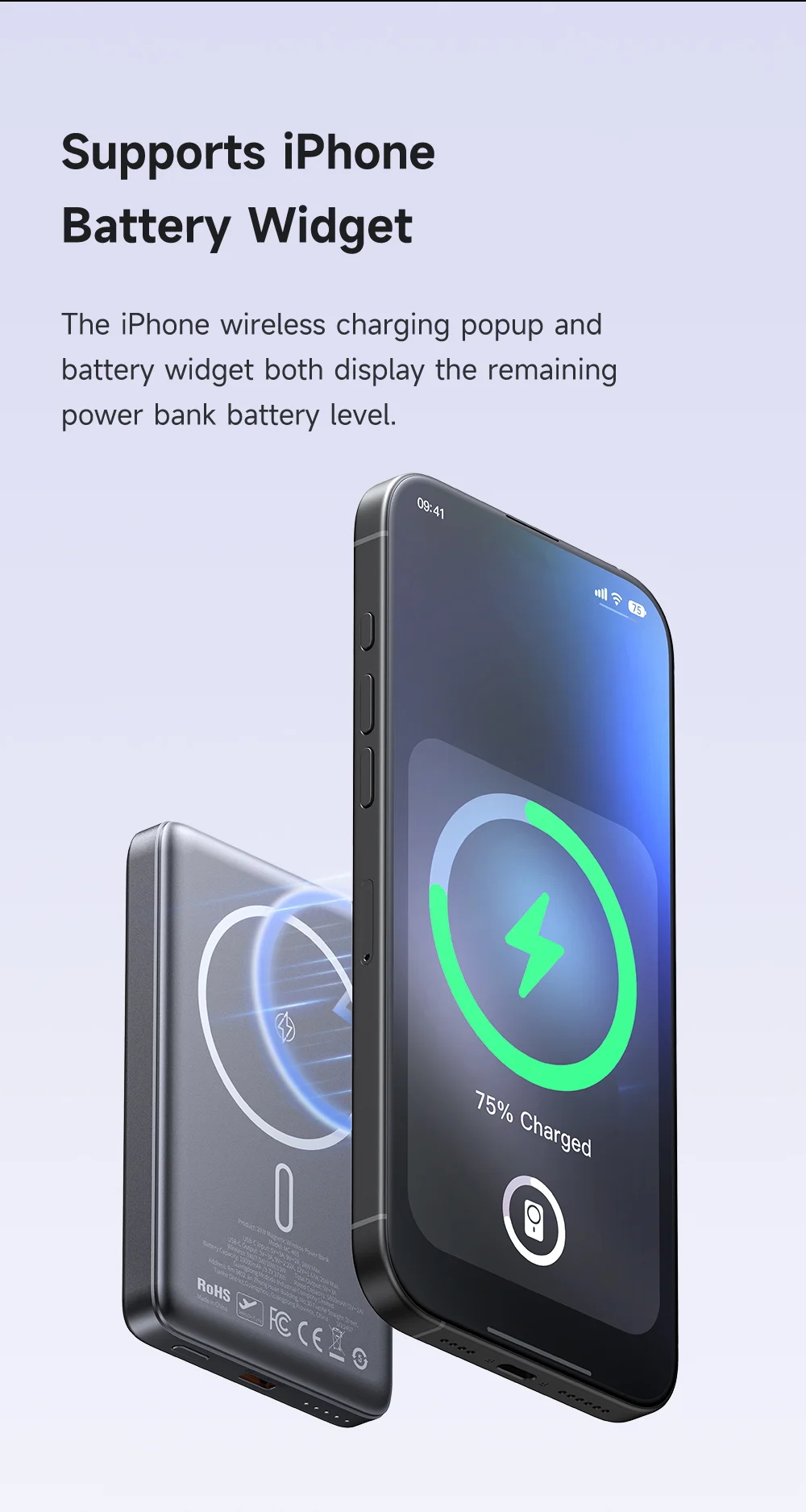 MCDODO MC-4651 20W 10000mAh Power Bank Magnetic Wireless Charging Ultra-Thin Metal Portable Phone Charger 8