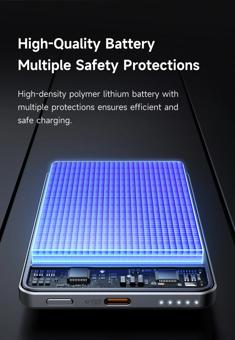 MCDODO MC-4641 5000mAh Metal Ultra-Thin Magnetic Wireless Power Bank 20W Fast Charging USB-C Input / Output 11