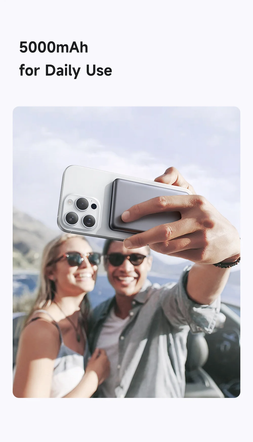 MCDODO MC-4641 5000mAh Metal Ultra-Thin Magnetic Wireless Power Bank 20W Fast Charging USB-C Input / Output 9