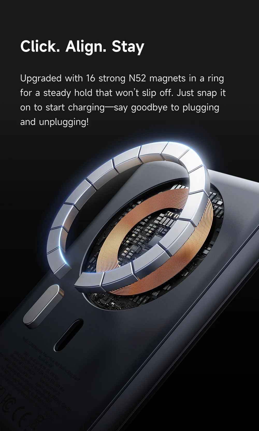 MCDODO MC-836 5000mAh Metal Ultra Thin Magnetic Power Bank 20W Fast Charging Portable Wireless Charger 8